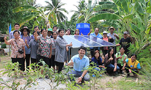 สถาบันวิจัยและพัฒนา มทร.สุวรรณภูมิ จัดโครงการถ่ายทอดเทคโนโลยีการใช้พลังงานน้ำหยดให้กับชุมชน