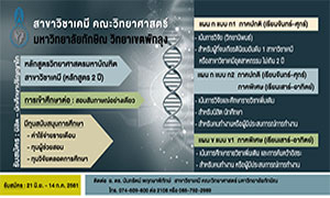 ม.ทักษิณ วิทยาเขตพัทลุง สาขาวิชาเคมี รับสมัครปริญญาโท  หลักสูตรวิทยาศาสตรมหาบัณฑิต สาขาวิชาเคมี (หลักสูตร 2 ปี)