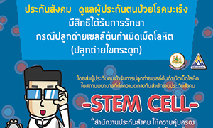 สิทธิความคุ้มครองผู้ประกันตนกรณีการปลูกถ่ายเซลล์ต้นกำเนิดเม็ดโลหิต