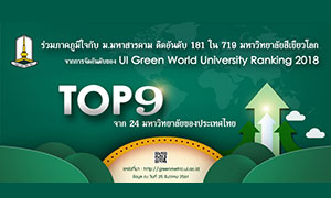 ข่าวดี รับปีใหม่ ม.มหาสารคามปลื้ม ติด TOP 9 การจัดอันดับมหาวิทยาลัยสีเขียวในประเทศไทย และอันดับที่ 181 ของโลก