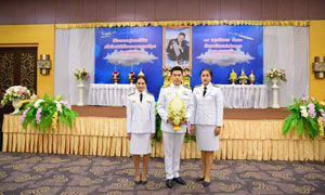 มทร.รัตนโกสินทร์ร่วมวางพานพุ่มเนื่องในวันพระบิดาแห่งฝนหลวงประจำปี 2562