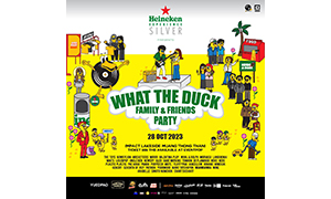 เตรียมปล่อยไหลสมูทกันได้เกินคาด สุดปังกับ 9 ไอเท็มจาก 9 ศิลปิน ในงาน  “Heineken Experience Silver Presents What The Duck Family & Friends Party”